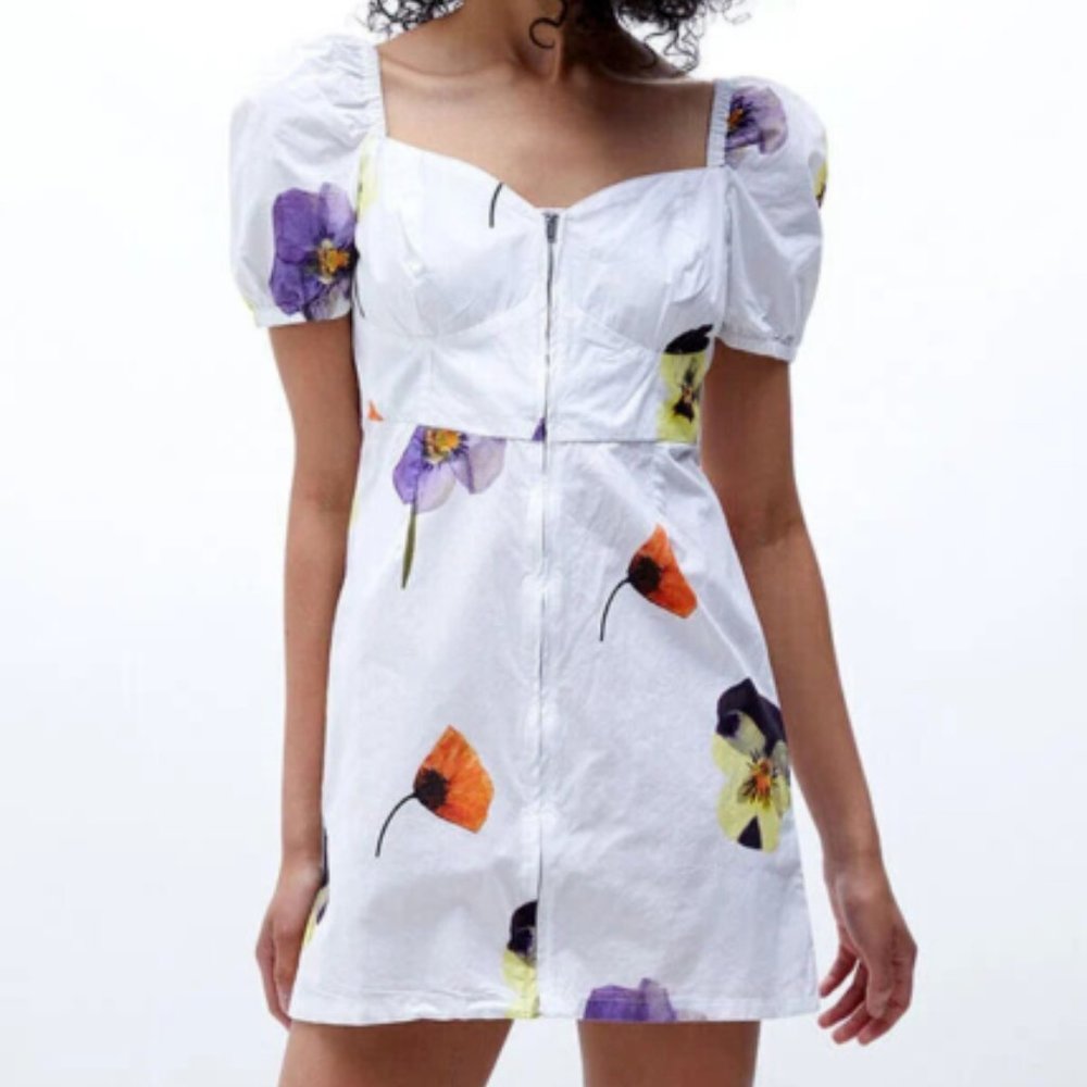 Obey Mini Dress "Redux" White/Floral